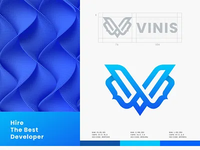 logo, logo design branding code coding creative logo dev developer gradient identity letter logo letter v letter w lettering logo logo design logo designer logo mark modern logo unique logo