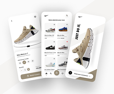 Nike - Mobile App app branding design figma graphic design illustration logo nike shoes sport ui ux vector webdesign