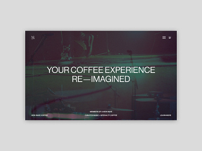New Wave Coffee website branding coffee identity layout music typography ui web design