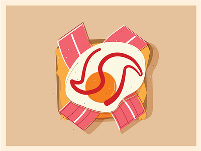 Digital Cholesterol breakfast illustration illustrator simple