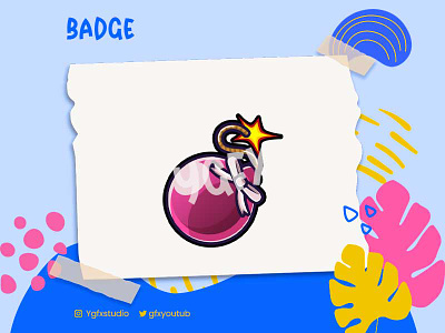 BOMB BADGES badges bomb design emotes graphic design illustration logo streamer subbadges vector