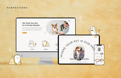 Pawfections - PET SPA - Website creative agency creative website figma landing page pet spa pet spa landing page pet spa website pet website shopify shopify themes template monster ui design ux design ux trends website website design website design company website designer websitecreate wordpress web design