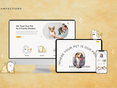 Pawfections - PET SPA - Website creative agency creative website figma landing page pet spa pet spa landing page pet spa website pet website shopify shopify themes template monster ui design ux design ux trends website website design website design company website designer websitecreate wordpress web design