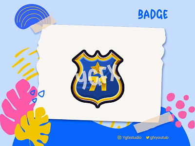 SHIELD BADGES badges badges design branding custom badges design illustration logo mascot shield streamer twitch twitch badges vector youtube channel youtuber