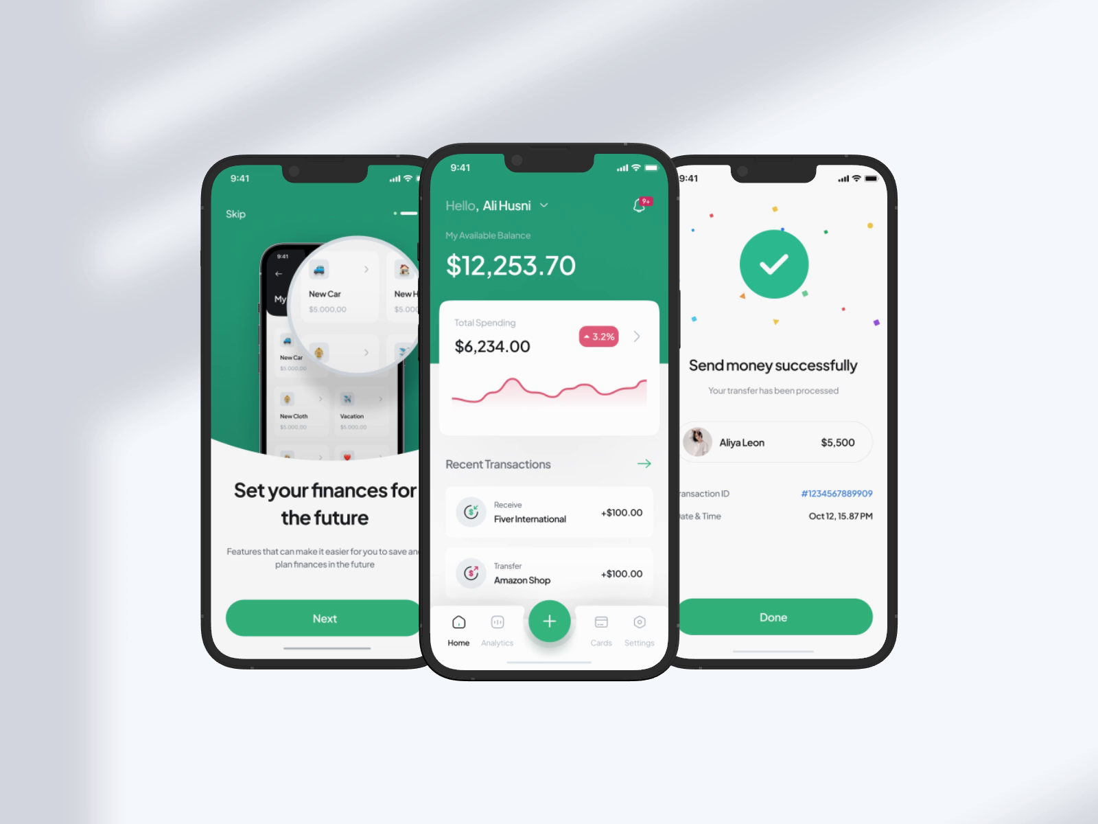 Finwallet - Finance Mobile App UI Kit by Iqbal musa for Pickolab Studio ...