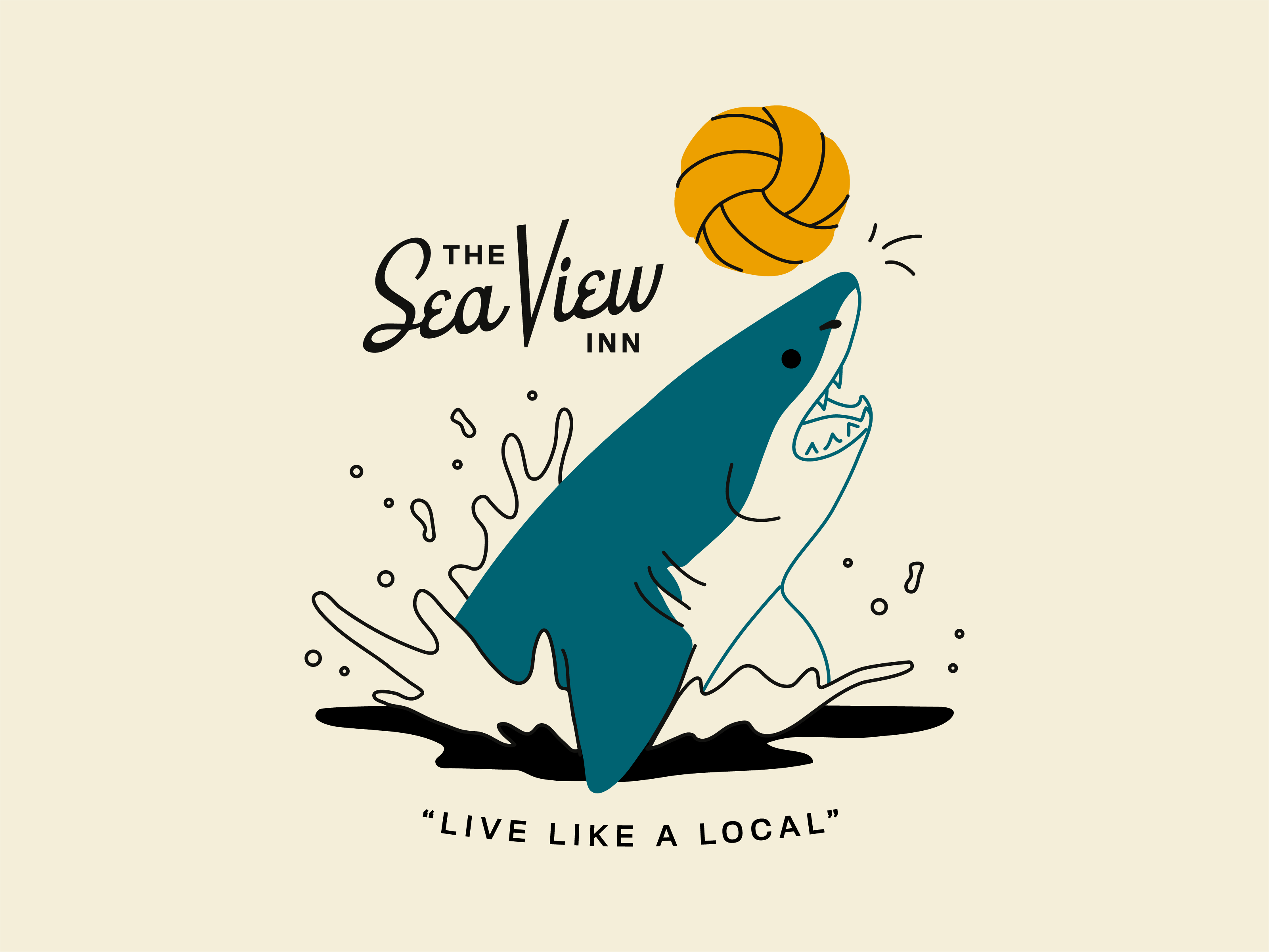 Example of Brand illustrations for The Sea View Inn in Manhattan Beach Cali