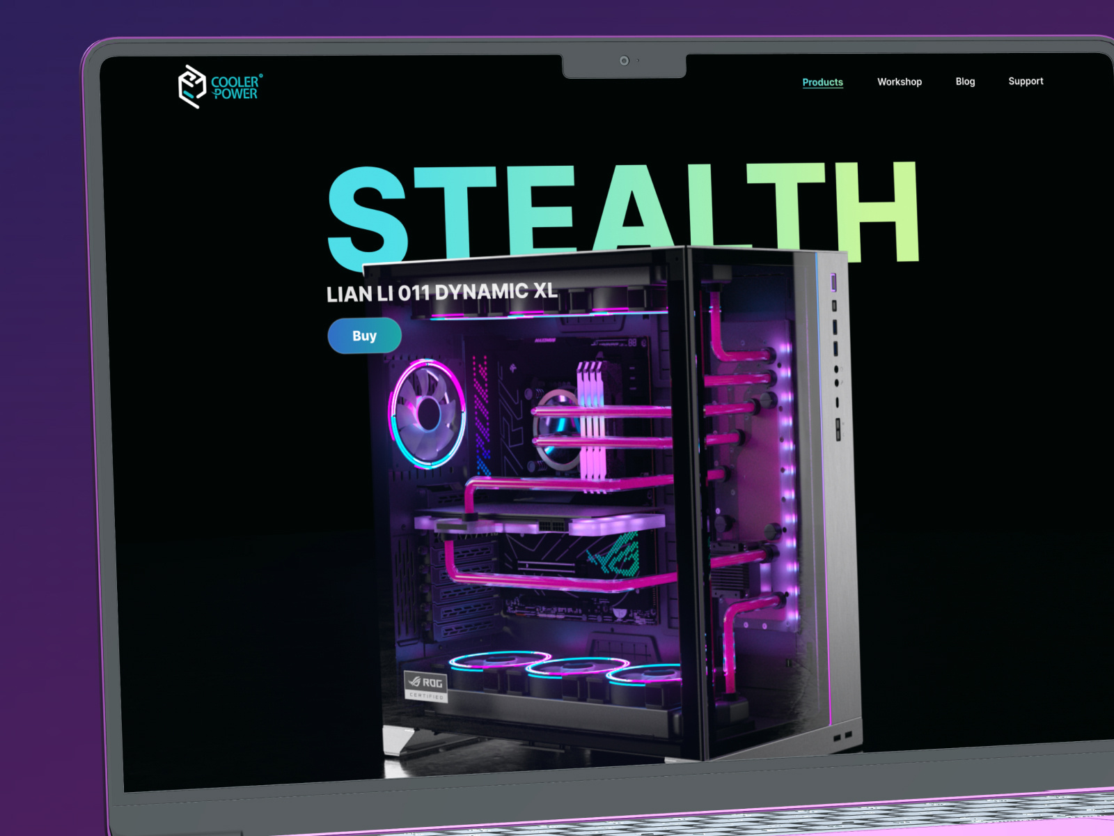 Immersive Configurator Revolutionizes PC Customization 3d branding content writing ecommerce design graphic design illustration motion graphics product design ui design ux web development