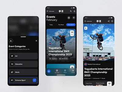 EVE - Event Apps (Exploration Design ✨) app app design design event explore event figma online ticket sport event ticket ui
