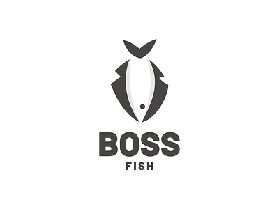 BOSS COMBINATION WITH FISH app boss branding design fish graphic design icon illustration logo ui ux vector
