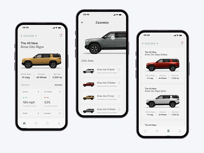 Sorumm - Automobile App automobile automotive brand business car clean clear design interface landing page minimal minimalist neat service simple trend ui ui design ui ux