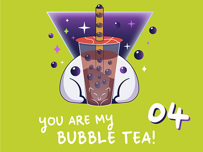 Bubble Tea Illustration branding bubble tea calendar croissant design flat graphic design illustration ui ux