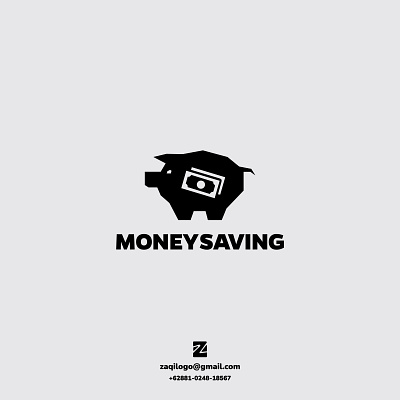 Money Saving Logo branding design graphic design logo logo saving logos logotype money money saving logo pig savings saving simple logo vector