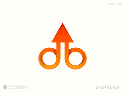 D+B Logo | Arrow Logo 3d app logo arrow branding clean coding db logo design gradient icon identity logo logo design logo designer logodesign logotype minimal minimalist simple startup