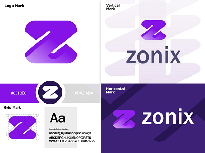 Zonix Logo Design. brand brand design brand mark branding design flat letter logo letter mark letter z logo logo design logo mark logotype minimal simple z logo