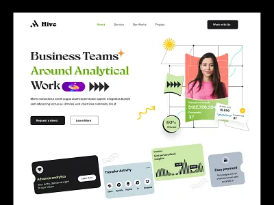 Business Analysis Landing Page business management business website creative ui homepage interface landing page saas web web app web design website design