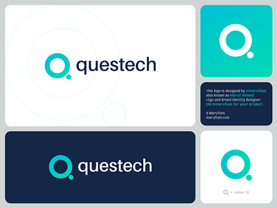 Questech Logo Design by Marufiam blue branding creative logo design flat logo green logo logo design branding marufiam marufiam logo designer minimal logo minimalist logo design modern logo modern minimalist logo simple logo tech tech logo