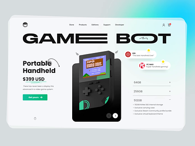 Game Bot Website animation bot game gaming motion graphics product ui website