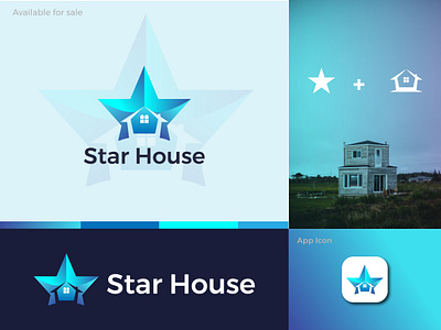 Star House Modern Minimal Logo Design brand identity business logo creative logo gradient logo house logo illustration logo logo design logo designer logo idea logo inspirations logo mark minimal modern logo professional logo realestate logo star house star logo symbol unique logo