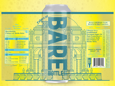 Palace of Stein Arts - Beer Label Design beer beer art branding brewery craft craft beer design graphic design illustration label logo mockup package photoshop san francisco vector