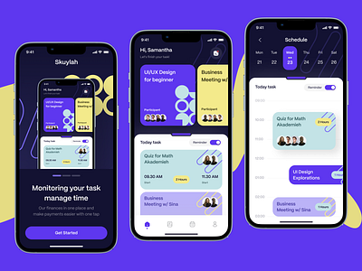 Skuylah - Task Management App clean mobile app planner productivity project list schedule app task app task management team management timeline ui work