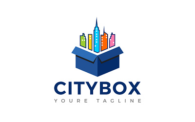 Colorful City Box Logo Design estate