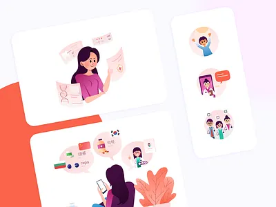 Hellena Illustration Set figma health hospital illustrate illustration illustration set vector vectorart web design