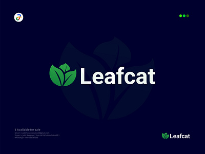 Leaf logo design follow4follow