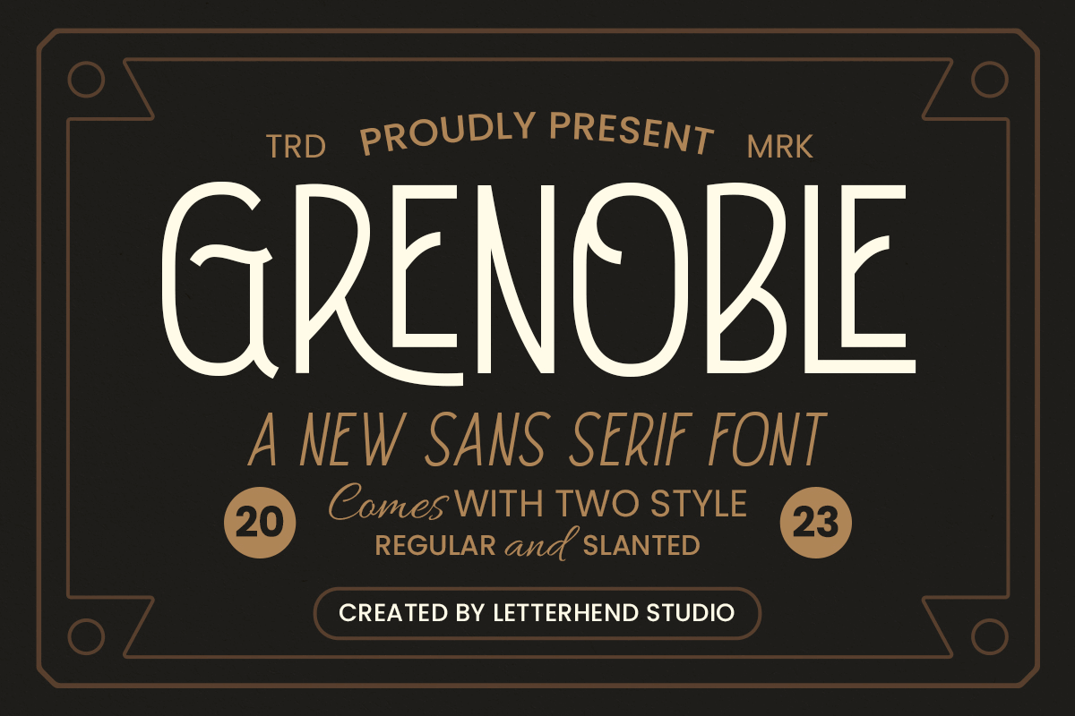 Grenoble - Sans Serif Font freebies typography