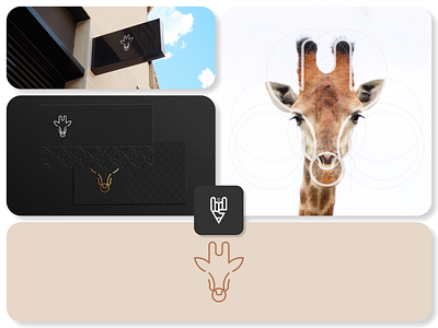 Giraffe Logo Design app branding design flat giraffe graphic design grid logo icon illustration logo ui vector