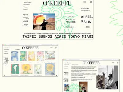 Georgia O'keeffe Exhibition art direction creative direction visual design web design