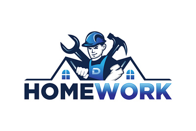 Home House Repair Build Handyman Logo Design civil handyman repair