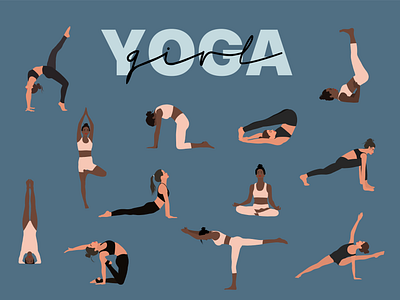 Yoga time adobe illustrator draw art vector