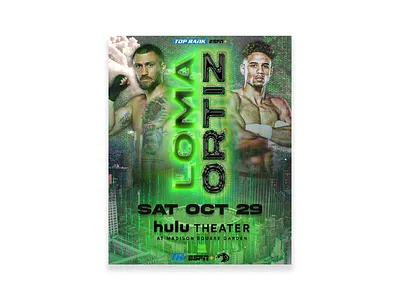 Vasily Lomachenko vs. Jermaine Ortiz Fight Poster boxing fighting free graphic design graphics loma lomachenko mma ortiz photoshop poster sports sports design ufc vintage