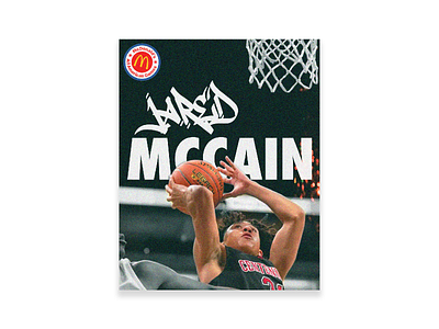 Jared McCain McDonald's All American Poster adobe ball basketball custom design graphic design graphics jared mccain mcdonalds nba photoshop poster poster design sports sports design