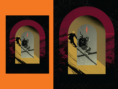 Poster 865 - “Send It” art collage collage art color design graphic illustration make something everyday poster poster art ski skiing snow