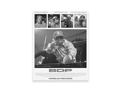 Westside Gunn "BDP" Concept Poster adobe buffalo custom customs design graphic design griselda hip hop hip hop music new york ny photoshop poster poster design posters rap rapper rappers westside gunn
