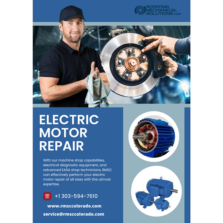 Electric Motor Repair by Rotating Mechanical Soltiouns Corp on Dribbble