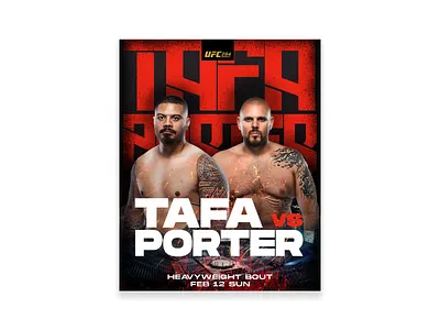 Justin Tafa vs. Parker Porter Fight Poster adobe boxing poster custom customs design fight fight poster fights graphic design justin tafa mma parker porter photoshop poster poster design posters sports sports design ufc ufc poster
