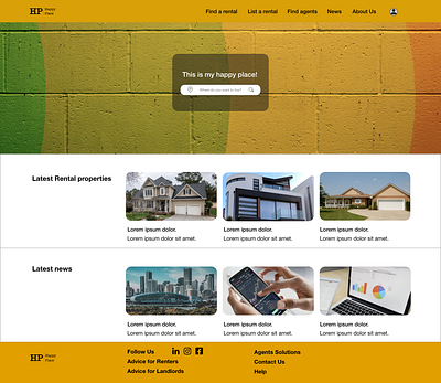 Happy Place adobe xd product design ux