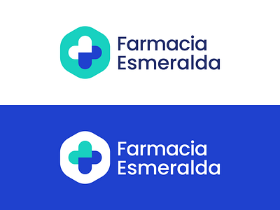 Identidad Farmacia Esmeralda brand emerald health healthy logo pharmacy