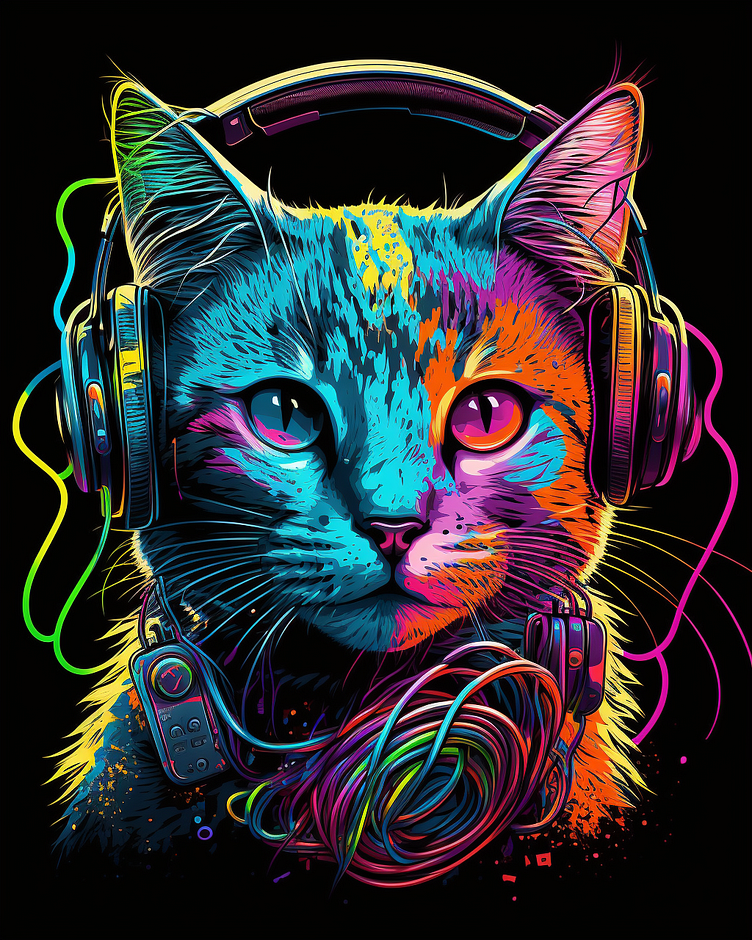 Colorful Cat by Alex T on Dribbble