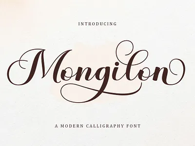Mongilon Script alternates beautiful branding calligraphy cards design elegant font illustration invitation logo modern script wedding