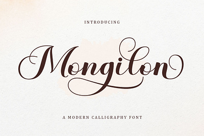 Mongilon Script alternates beautiful branding calligraphy cards design elegant font illustration invitation logo modern script wedding