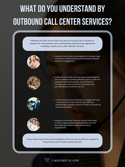 What do you understand by Outbound Call Center Services? outsource call center services virtual receptionist services