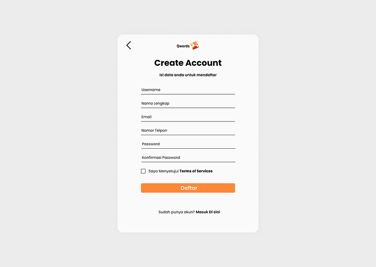 Qwords Login Page Redesign Concept by Raihan Setiadi on Dribbble