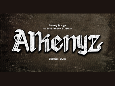 ALKENYZ BLACKLETTER FONT blackletter blackletter font font font design font display fonts graphic design lettering typeface