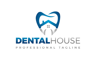 Dental Care House Logo Design corporate dental dentist doctor