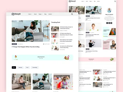 News Website Template - StoryX adaptive layout blogging website cms fully responsive mobile device seo friendly webflow blog template