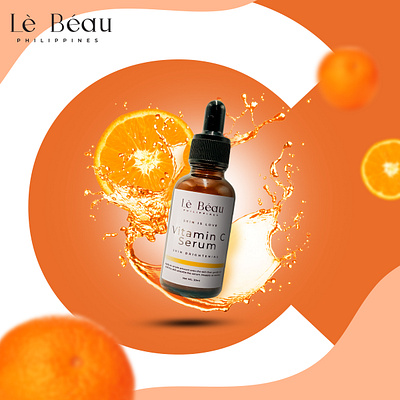 Vitamin C Serum Layout aesthetic beauty branding graphic design product serum