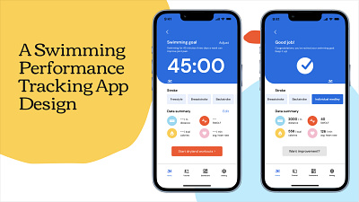 Swimming Performance Tracking App design ui ux